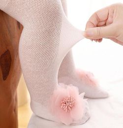 Leggings Collons bébé fille née pour enfants collants en dentelle de dentelle de fleur de nœud berceau de troncs d'été