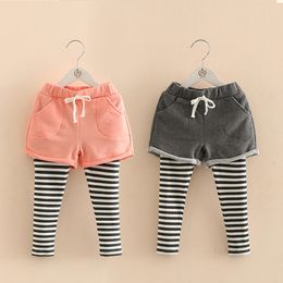 Leggings collants filles pantalons bébé enfant en bas âge enfants enfants rayé Patchwork leggings 2 7Y bébé fille 221006