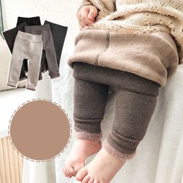 Leggings panty panties baby girl legging winter warme kinderen broek dikker fleece peuter kinderbroek voor babymeisjes leggings fluweel 230223