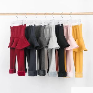 Leggings Medias Leggings Medias Niños Para Niños Pequeños Bebés Pantalones Cálido Invierno Falso Dos Falda-Pantalones Pantalones Para Niños Algodón Veet Thi Dhodh