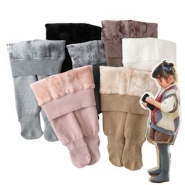 Leggings panty's winter pluche witte bodem panty chose childrens 5yearold verdikte vaste kleur baby warme panty 2201006