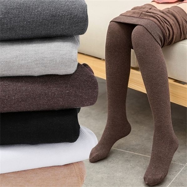 Leggings medias Invierno Invierno Niños cálidos más gruesos Strush Ladyhose Baby Girl Leggings Ballet Dance Children Velvet Baile Blanco Pantyhose 221006