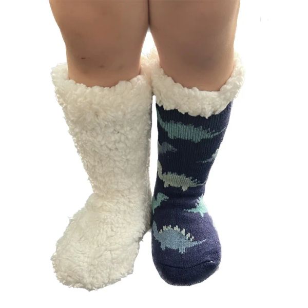 Leggings chaussettes chaudes d'hiver Enfants Unicorne singe en peluche non glipt