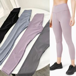 Leggings Dames Designer luxe Trainingspak Align High Waist Tight Yoga Pants Nude Sense Fitness Casual Sports Nine-point Pants jogger running