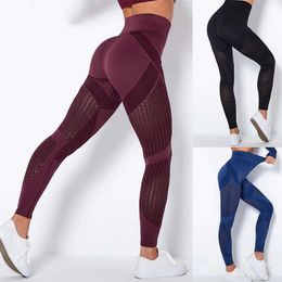 Leggings femmes Push Up sans couture pour Fitness Yoga pantalon taille haute collants évider Sport Scrunch bout à bout Legging