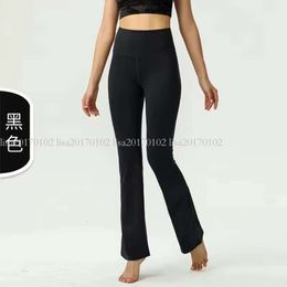 Leggings Yoga Cardigan Womens avec des fesses hautes à haut recours à la ceinture élastique et un pantalon évasé Slim Fit That Fiess Internet Celebrity S5