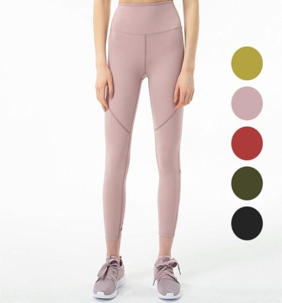 Leggings Yogaworld Mujeres Pantalones de yoga Mujerización de ejercicios de ejercicios con medias desnudas con bolsillos y lijado de polen verde oliva negro YE4402940