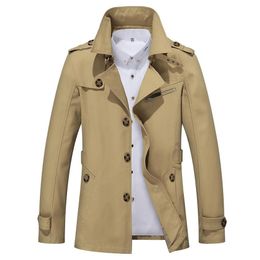 Mentille lisible trench-coat Fashion Designer hommes manteau automne slim slim marque d'hiver veste pour hommes coton coton brise-vent masculin 4xl260v