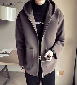 Lichtbare winterwoljack Men Hoge Quality Wol Coat Men Casual Losse kraagwollen jas voor heren Trench Coat 2011273801805