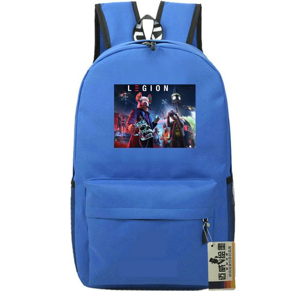 Sac à dos Legion Sac à dos Watch Dogs Sac d'école Player Sac à dos 3 Game Print Cartable de sport Sac à dos en plein air