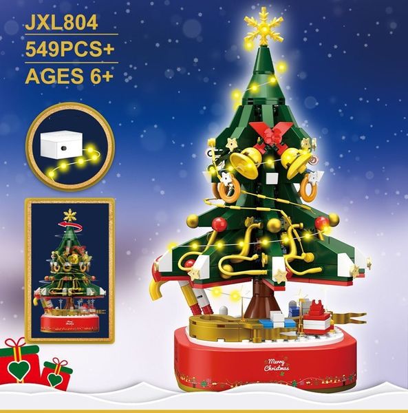 Lepin Blocs Jouets Sensoriels Père Noël Petit Bloc De Construction De Particules Weihnachtsgeschenke Enfants Adulte Assemblé Jouet Arbre De Noël Cadeaux