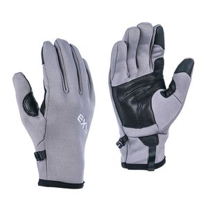 Guantes de ocio para montar en bicicleta con pantalla táctil para hombres y mujeres guantes para correr deportivos al aire libre de cuero de Palma negro y gris H1022