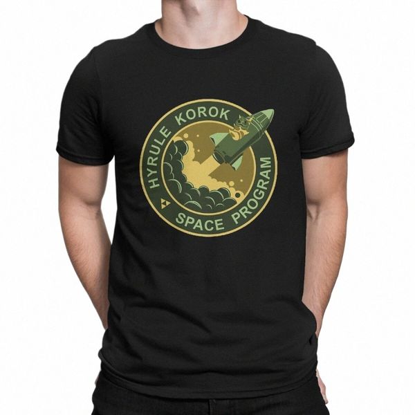 Ocio Korok Space Program Camiseta para hombres Cuello redondo 100% Cott Camiseta Z-Zelda Camiseta de manga corta Camiseta estampada Ropa f4WP #