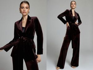 Leisure Loose Dames feestjurken passen bij eenvoudige Velvet Ladies Business Formal Evening Wear