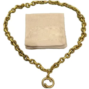 Loisirs homme chaîne avec pendentif collier torsadé lettre bijoux créateur bracelet femmes loisirs plaqué argent tendance classique accessoires zl190 H4