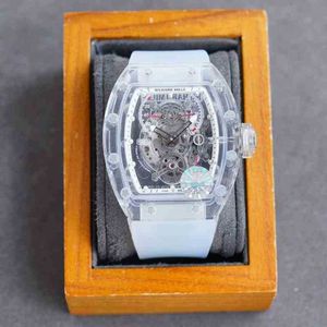 Vrije tijd Heren transparant schaal automatisch mechanisch horloge Persoonlijkheid Volledig hol kristal Alternatieve mode voor heren