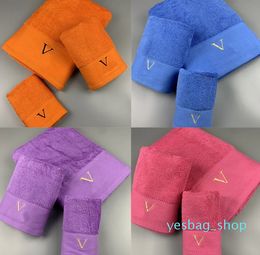 Vrije tijd Multi Color Badhanddoek 3-delig 1 set 100% Katoen Gezichtshaar Badkamerhanddoeken Thuis Outdoor Designer Strandsjaal Voor Paar Cadeau