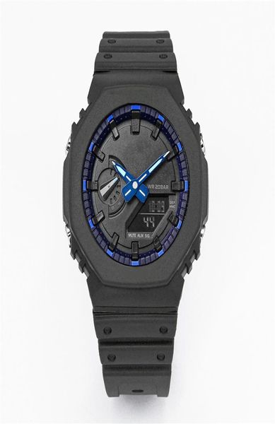 LEISure Sports Quartz Digital Men's Watch Affichage étanche à la version High World Time Version Nouvelles couleurs2554808