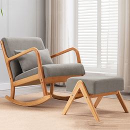 Loisir chaise de jardin en bois bras moderne support simple lecture chaise oscillante confortable patio attente cadeira meuble salon