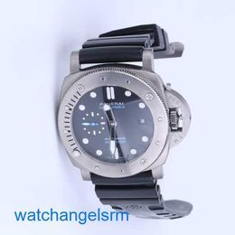Ligne de poigne de loisirs Panerai Mens Submersible Watch Mens Automatic Machinery Watch Horloge Diamètre 47mm PAM01305