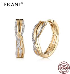 Boucles d'oreilles cerceaux de forme de ligne creuse lekani pour femmes anniversaire de boucle d'oreille en or champagne