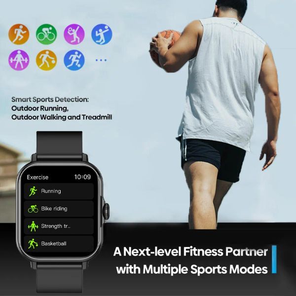 Lemado S18 New Bluetooth Call Smart Watch Men Women Health Monitor Notificaciones inteligentes Sports Smartwatch Asistente de voz 2023