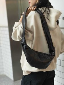 Lemaire tas schapenvacht koe hoorn broodje nieuwe textuur echt leer woon -werkverkeer grote capaciteit met grote schoudertas crossbody taille tas dumpling tas