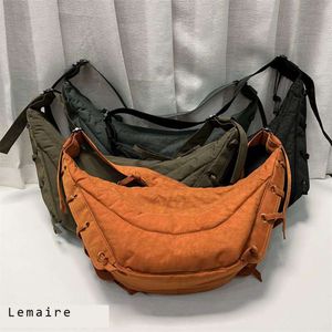 Lemaire Croissant Sac à bandoulière pour hommes et femmes, sac décontracté polyvalent, grande capacité, sangle en toile de Nylon, sac de boulettes, sacs de Sport en plein air