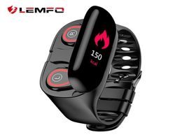 Lemfo M1 la plus récente montre intelligente AI avec des écouteurs Bluetooth moniteur de fréquence cardiaque intellige