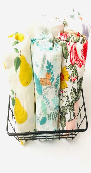 Mantas de muselina para bebé con diseño de limón, mejor calidad que la manta de bambú de algodón multiusos de Aden Anais, envoltura infantil 9723292