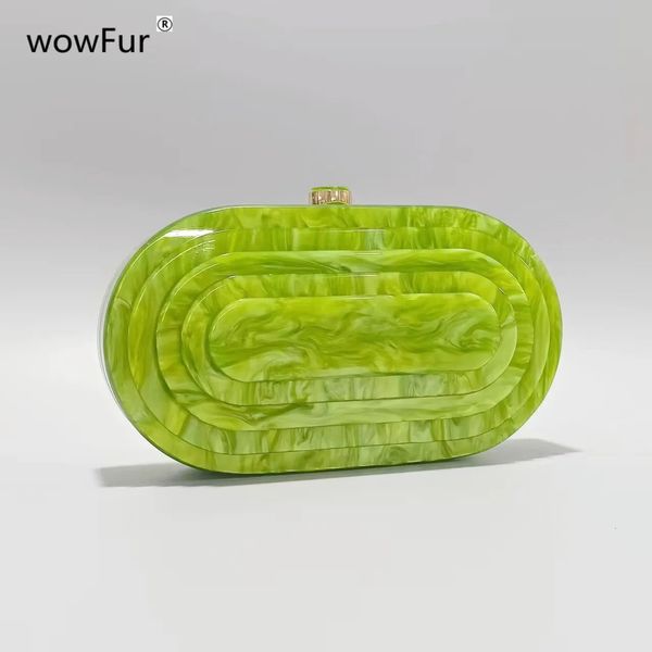 Citron vert marque de luxe boîte acrylique sac de soirée pochette pour femmes sacs à main et sacs à main dames sacs à bandoulière Bolsa Feminina Party Lady 240102