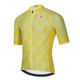 Citron pro équipe cycliste maillot jaune d'été cyclisme porter des vêtements de vélo de vélo de vélo de vélo de vélos à vélo de vélo de vélo de vélo