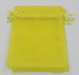 Citan jaune 7x9cm 9x11cm 13x18cm Organza Bijoux Sacs de pochettes pour le mariage FavorsBeads Accessoires5344218