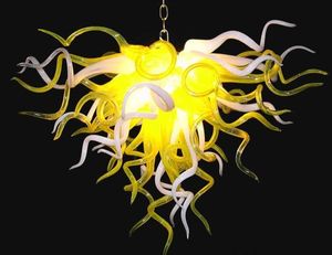 Lustres Citron Jaune Petite Lampe Suspendus Coeur En Verre Soufflé Lustre Éclairages LED Ampoules Art lampes Intérieur Décor À La Maison