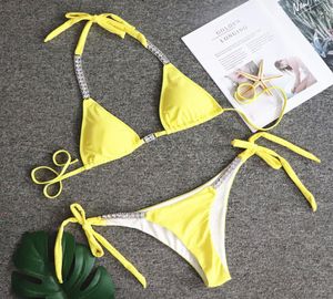 Corail de maillots de bain à partage en jaune jaune de maillots de bain sexy 2020 Femmes de maillot de bain bikini ensemble Neon Mujer 2 pièces de bain 4576671