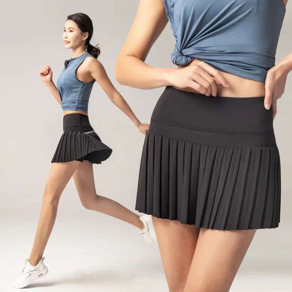 Lemon Yoga Lu 2024 Falda corta Gimnasio Plisado Fit Sports Tennis Femen Outdoor Jogging Summer Mini Skirt Golf Clothing Women's Running Sports