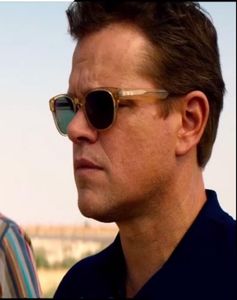 Lemtosh Johnny Depp Myopia Sunglasses Matt Damon Sunglasses Lunes de soleil Progressive vert jaune clair