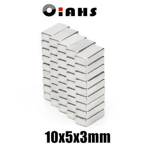 Lengte 10 mm rechthoek/vierkant super sterke zeldzame aarde ndfeb neodymium balkblokmagneten