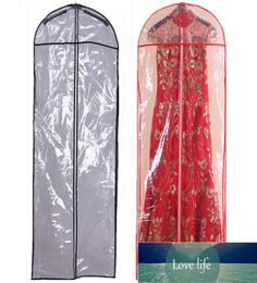 Longitud 150 cm PVC Barato para el vestido de novia Bolsa Cubierta de polvo Bolsas de prenda de vestidos de novia Vestida de noche M08365756821