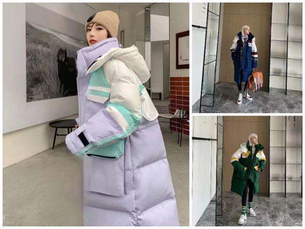 Versión larga Puffer Down chaqueta para mujer Parkas de invierno abrigos gruesos y cálidos para mujer ropa de calle a prueba de viento