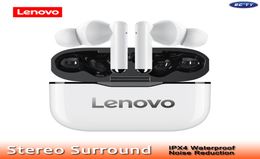 Lenovo authentique LP1 TWS Écouteurs Bluetooth sans fil annulant des écouteurs longs stéréo d'endurance entoure IPX4 étanche avec M3710005