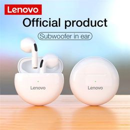 Lenovo HT38 TWS Écoute d'écoute sans fil Bluetooth Bluetooth Control Control Mini casque Double micro Réduction HiFi Eleo stéréo 2024