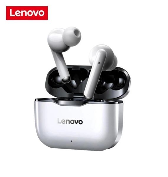 Lenovo LP1 TWS Wireless Bluetooth Elecphones Dual Stereo Bass Earbuds Touch Control Long Standby pour Android iOS Phone5919777