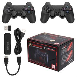 X2 Plus Gamestick 3D Retro Video Game Console 2.4G Draadloze Controllers HD 4.3 Systeem 41000 Games 40 Emulators voor SEGA/PSP/PS1 64G/128G