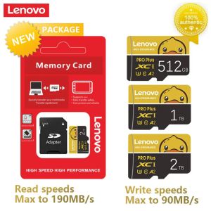 Carte SD Lenovo Micro TF 2TB 1TB 512 Go 256 Go Carte mémoire 128 Go 64 Go Carte flash Classe 10 Mini Carte SD Impermétrée pour le téléphone / Appareil photo