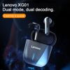 Casque de jeu Lenovo XG01 jeu sans fil 50ms de faible latence tws pour téléphone mobile PUBG avec micro-écouteurs imperméables Mic Hifi IPX5