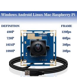 Lens 1080p Module de caméra USB Omivison OV2710 Mini 38 * 38 mm grand angle 180 degrés FishEye CMOS Camera Module
