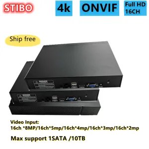 Lens 16ch 4K 8MP NVR 1SATA MAX 10 TB HDD Netwerk Video Recorder voor IP Camera App Mobile CMS Monitor van Uniview Technology