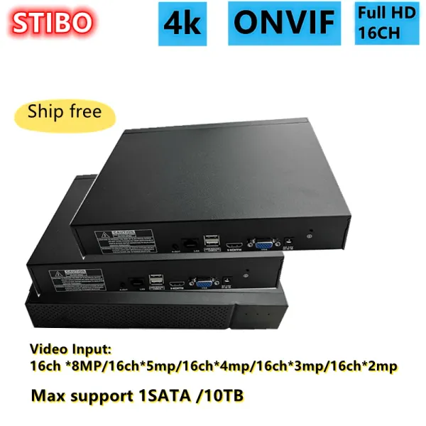 Lens 16CH 4K 8MP NVR 1SATA MAX 10TB RETRAITEMENT VIDEOS VIDEOS NATUIS