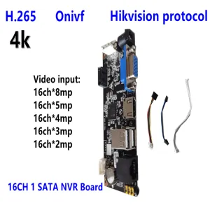 Lens 16CH NVR Board 4K 8MP ONVIF Ultra H.265 pour le réseau de caméra IP Vedio Recorder CMS P2P Mobile Monitor Max 10TB HDD